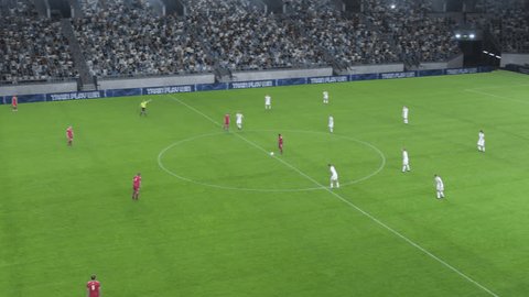 体育下注直播的足球比赛精彩进攻画面